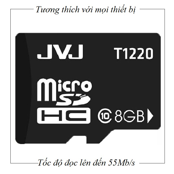 Thẻ nhớ JVJ 8G C10 tốc độ cao microSDHC