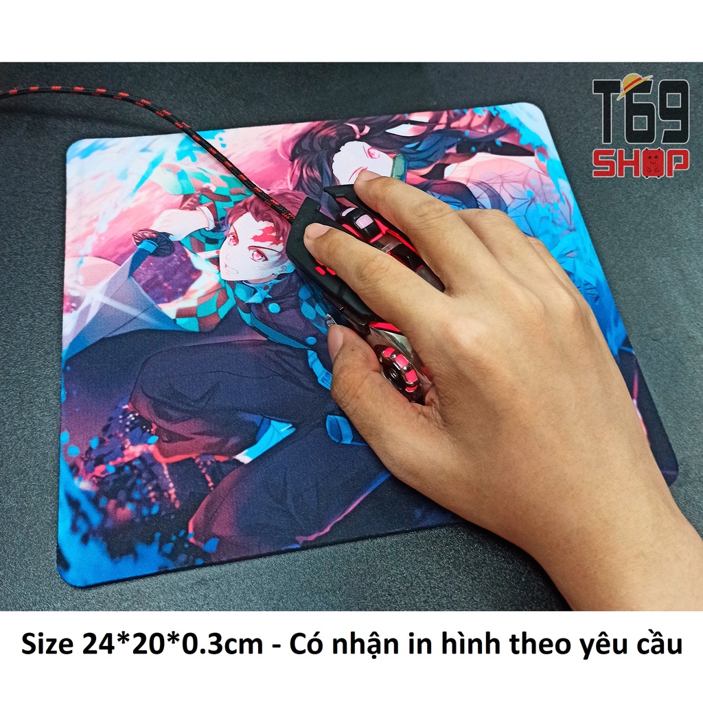 Lót chuột Anime, Game in hình theo yêu cầu - Size 24x20cm