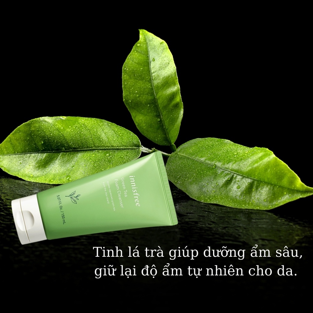 Sữa rửa mặt trà xanh ❤𝙁𝙧𝙚𝙚𝙨𝙝𝙞𝙥❤ Innisfree Green Tea Foam Cleanser Mẫu Mới