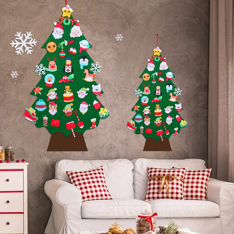 Phụ Kiện Trang Trí Cây Thông Giáng Sinh Năm Mới 2022 Bằng Vải Nỉ DIY