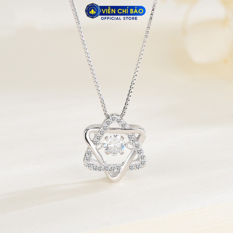 Dây chuyền bạc nữ mặt Lucky Star chất liệu bạc 925 thời trang phụ kiện trang sức nữ Viễn Chí Bảo D400764