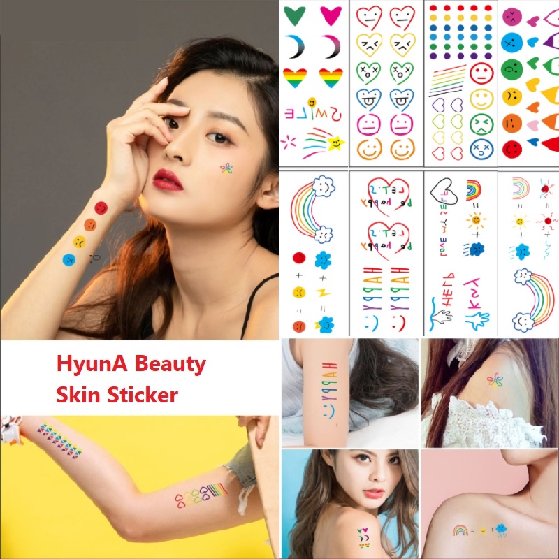 Miếng Dán Trang Trí Màu Sắc Dễ Thương Dùng Một Lần Chống Thấm Nước
