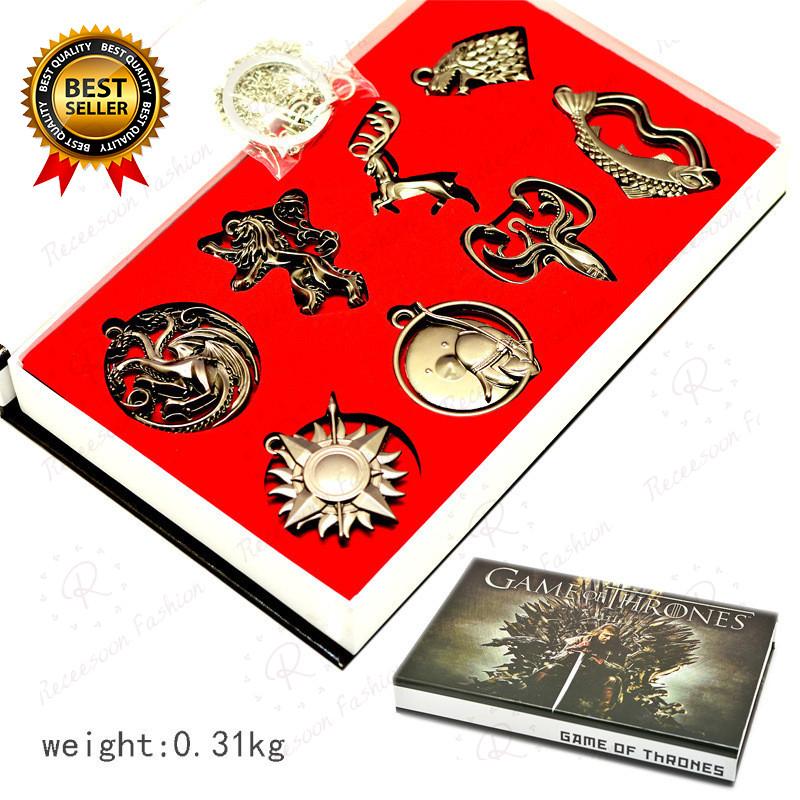 8 móc khóa hình sói trong phim Trò chơi vương quyền