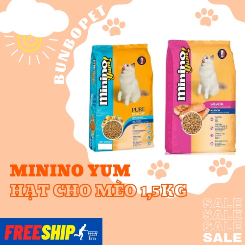 Minino Yum Túi 1,5kg - Hạt Cho Mèo Mọi Lứa Tuổi 1,5kg