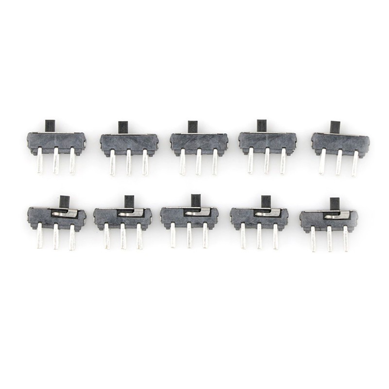 Chitengyesuper  10pcs MSS-22D18 DPDT 6 Pin Toggle Vertical Mini Slide Type DIP Switch CGS