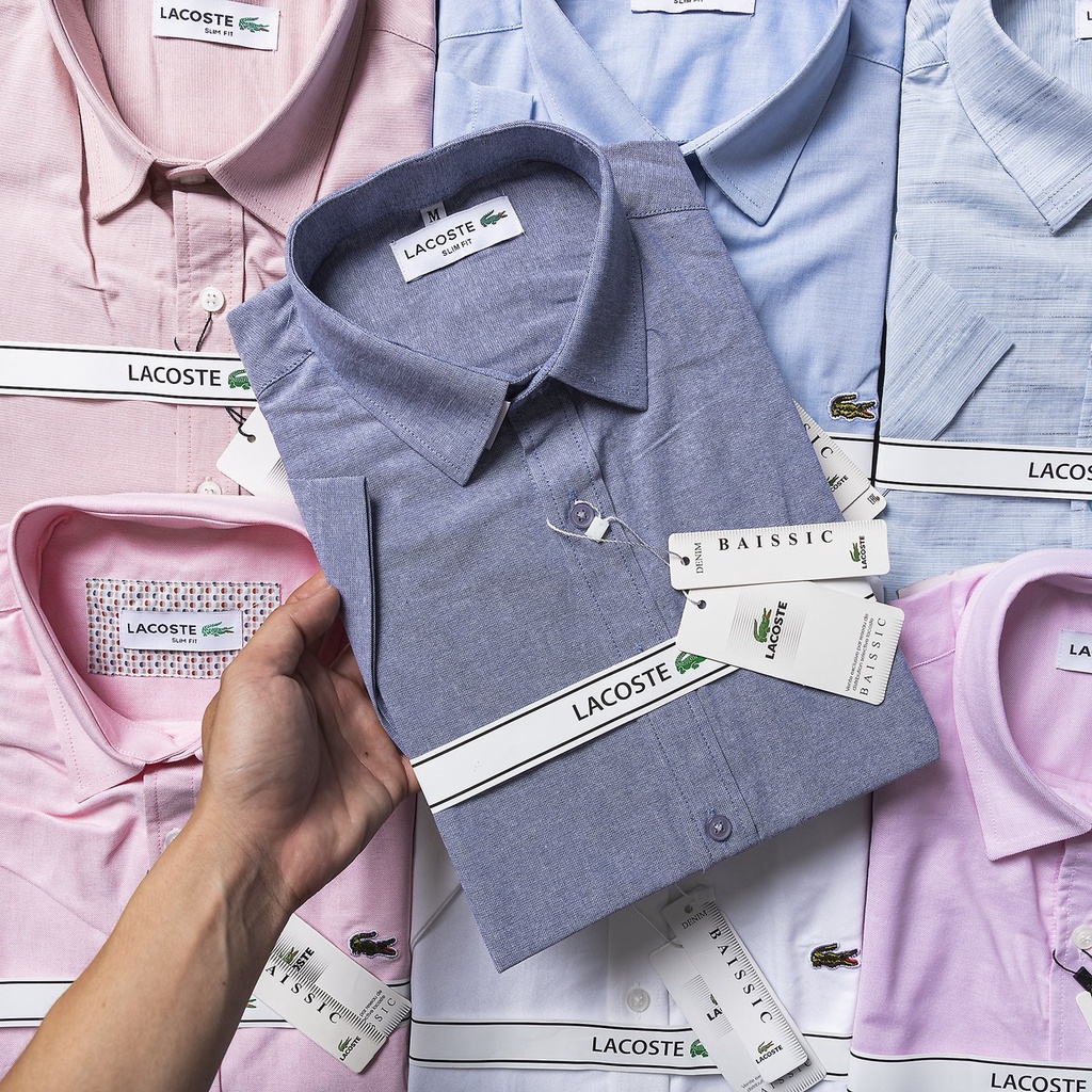 Áo sơ mi nam tay ngắn LC màu xanh nhạt oxford xuất khẩu cao cấp - Đẳng cấp phái mạnh