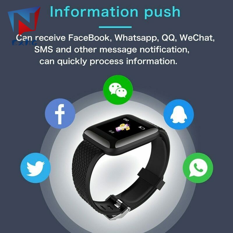 116 Plus Smart Watch Blood Pressure Heart Rate Monitor Waterproof Fitness Tracker Watch Smart Band