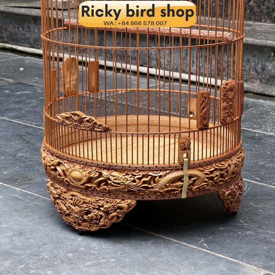 Lồng yến, chòe đất chạm Rồng 3D VIP