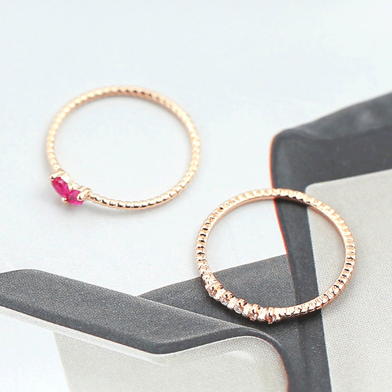 Nhẫn Đính Đá Zircon Hình Trái Tim Thời Trang Cho Nữ