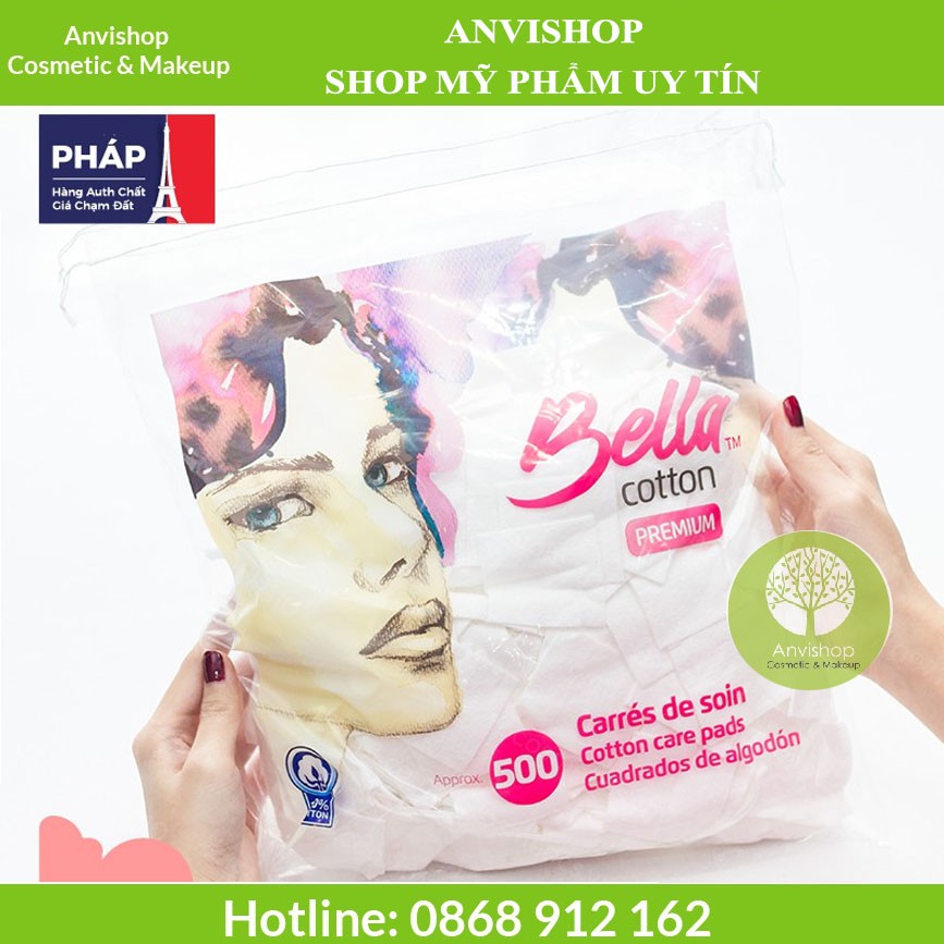 Bông tẩy trang 600 miếng TETRA Bella Anvishop (Bông cotton hữu cơ)