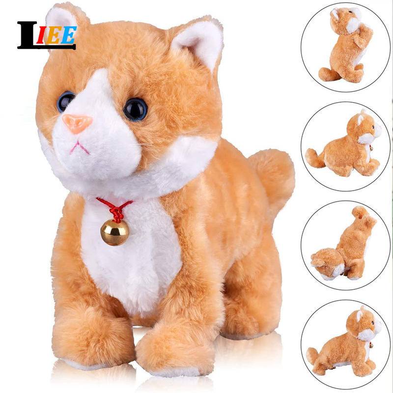 Đồ Chơi Mèo Nhồi Bông Điện Tử Điều Khiển Cảm Ứng Dành Cho Bé Gái