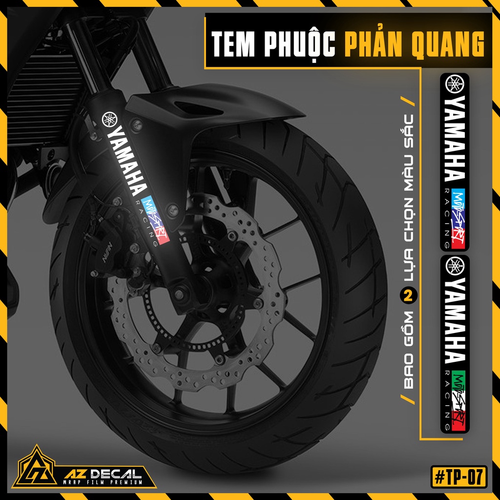 Decal Dán Phuộc Trước Yamaha Moto Sport Racing | TP07 | Tem Phuộc  Phản Quang, Chống Nước, Bám Dính Cao Cấp