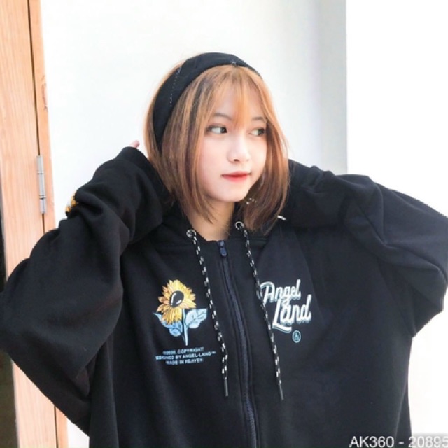 Áo Khoác Nỉ Nam Nữ Form Rộng Unisex Hàng QC Dày Dặn Áo Khoác Khoá Kéo Nỉ Ngoại Jackets Thun Nỉ in ANGEL-LAND A - AK3360 | BigBuy360 - bigbuy360.vn