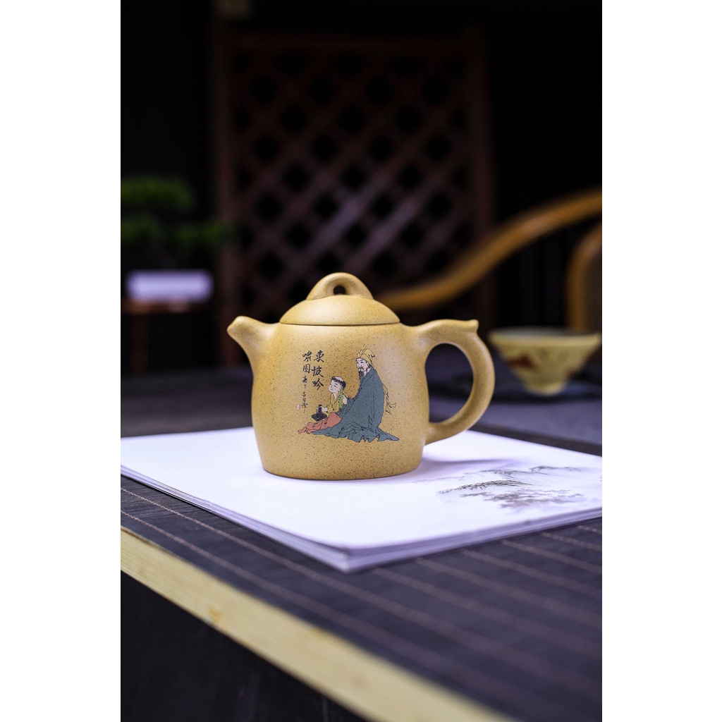 Ấm Tử Sa Nghi Hưng Tần Quyền Sư Đồ 320 ml (Chi Ma Đoạn)