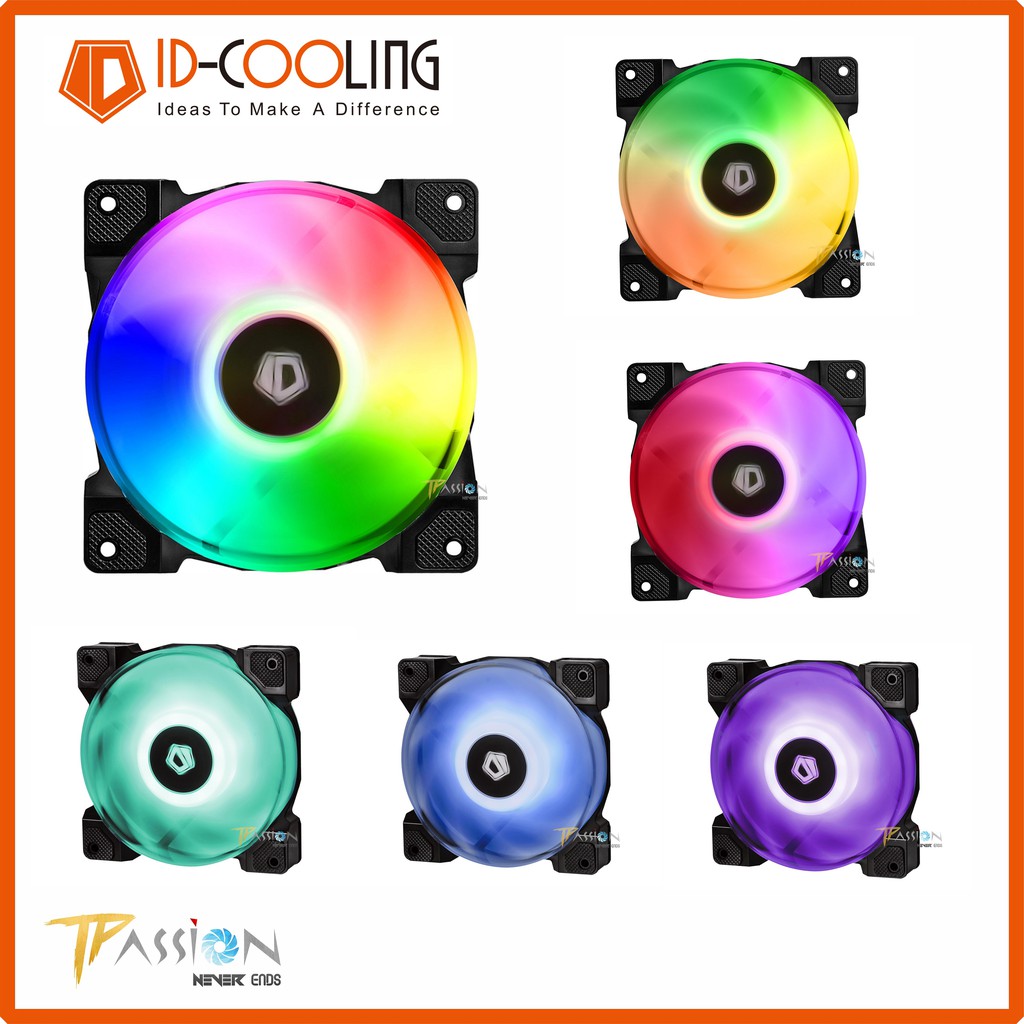 Quạt Fan Case 12cm ID-Cooling DF-12025 ARGB - Hiệu ứng RGB cầu vồng đẹp, sức gió tốt, quay mạnh 2000rpm, chống ồn