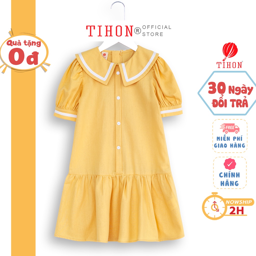 Váy bé gái TIHON cho bé từ 3 tuổi đến 12 tuổi chất liệu thoáng mát thiết kế điệu đà VT0750117