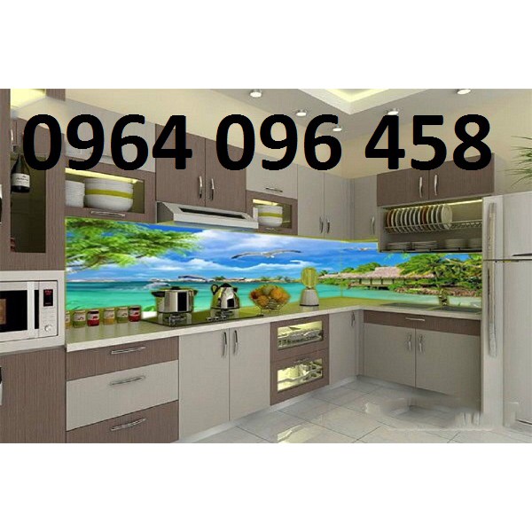 kính màu ốp bếp