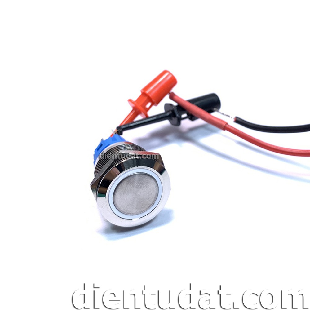 Nút Nhấn Self-Reset 19mm 5 Chân - Vòng Đèn 12V