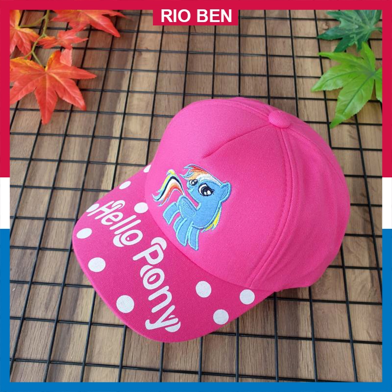 Nón hồng thời trang cho bé gái từ 3-8 tuổi RBN011