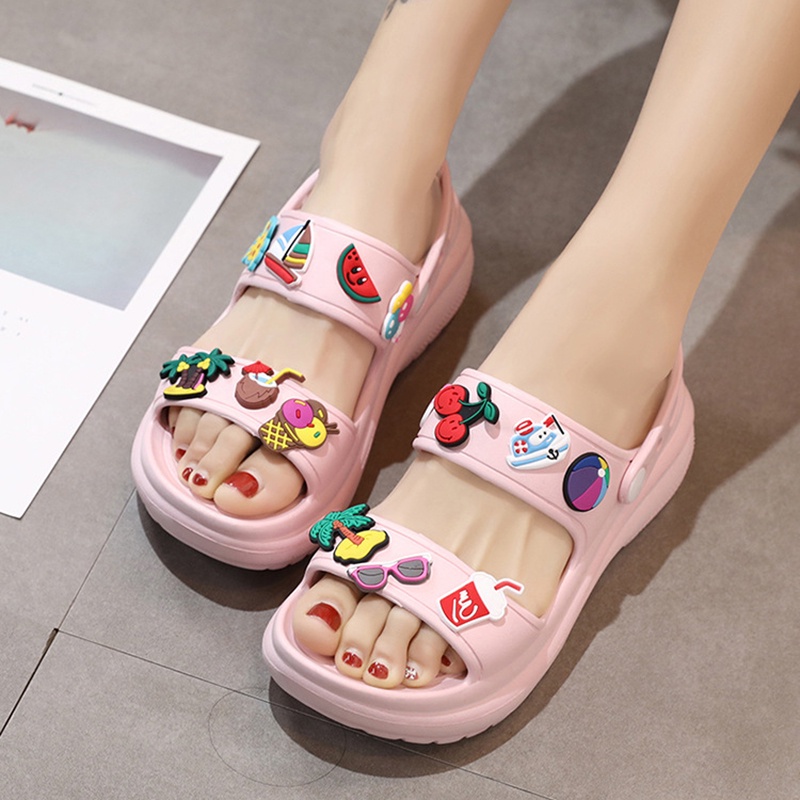 Giày sandal IELGY đế dày phong cách Hàn Quốc thời trang đi biển cho nữ