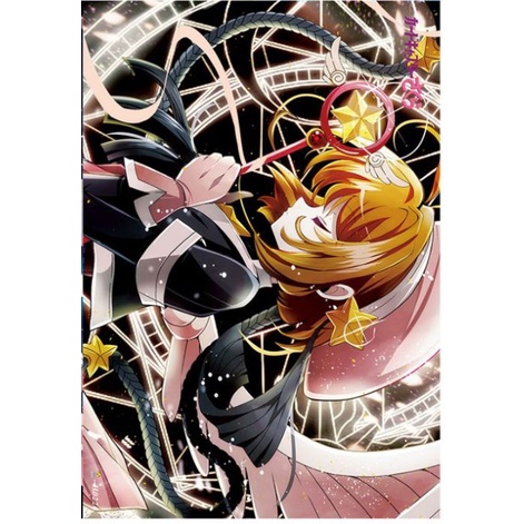 Tranh Treo Tường Trang Trí In Hình Anime Sakura Thủ Lĩnh Thẻ Bài Dễ Thương