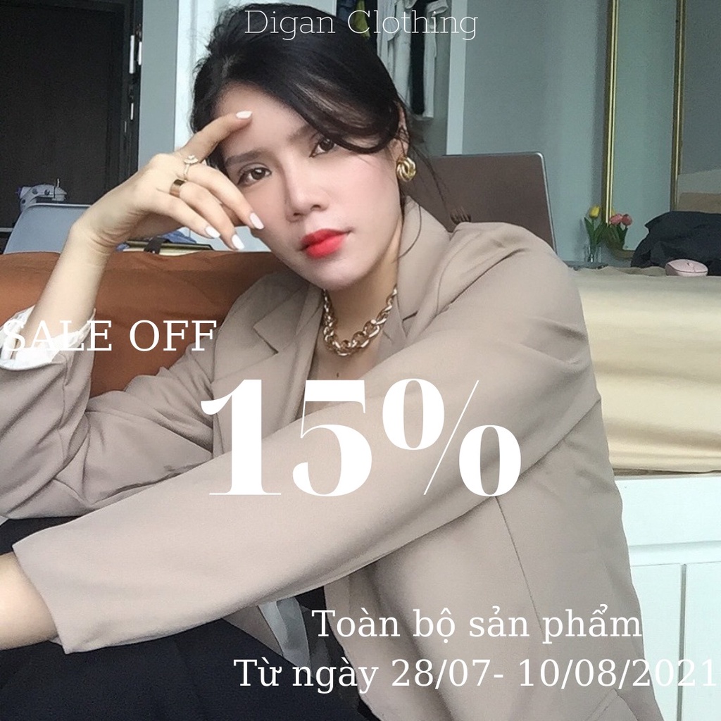 Áo khoác blazer 2 lớp nâu tây, thời trang thu đông 2021 | BigBuy360 - bigbuy360.vn