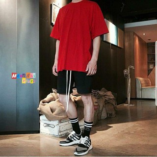 Áo Thun Tay Lỡ Trơn Dáng Rộng Dưới 85Kg Nam Nữ Màu Đỏ Đô Ulzzang Unisex - MM