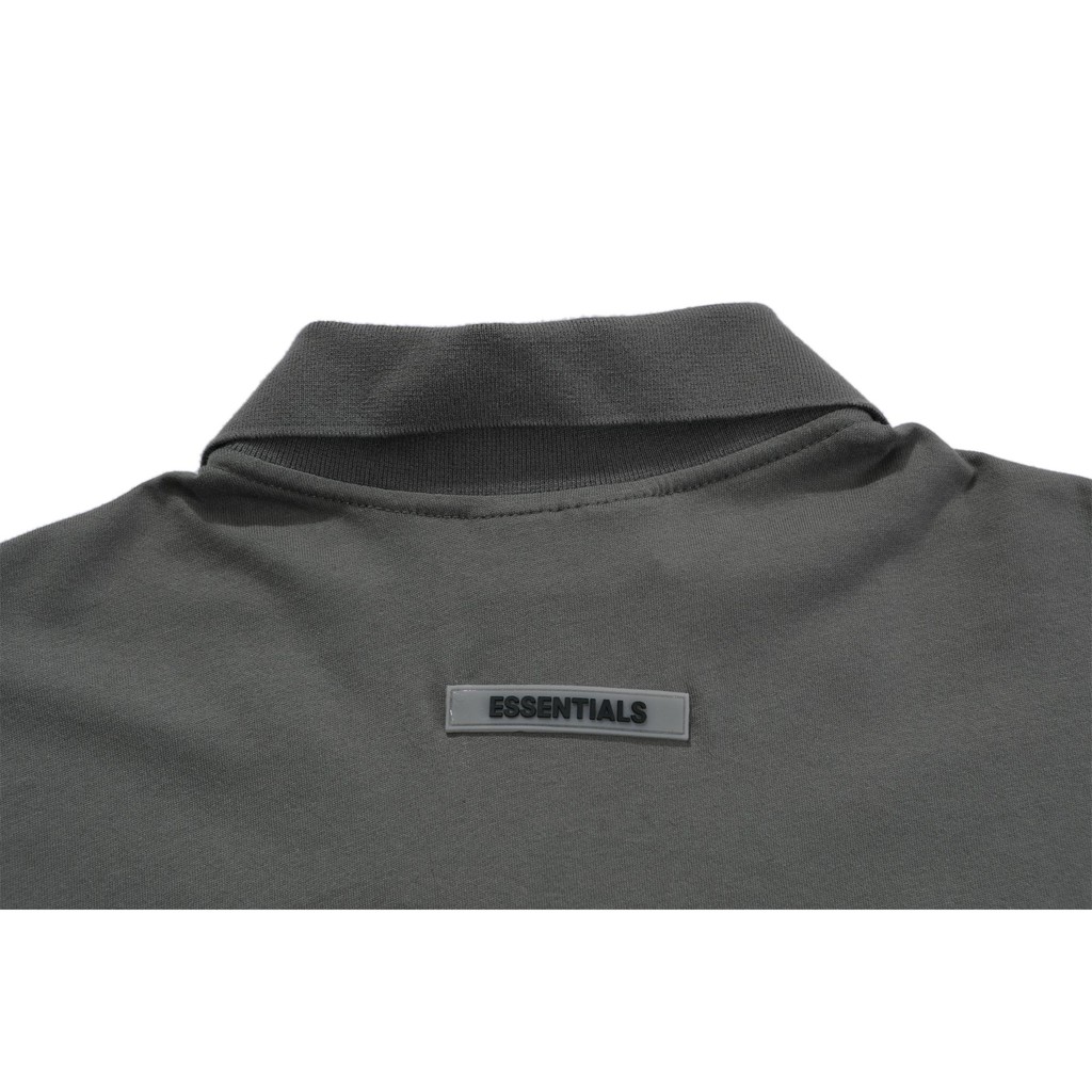 Fear OF GOD FOG ESSENTIALS Men's Lapel Cotton Polo Shirt Neck Print T-Shirt