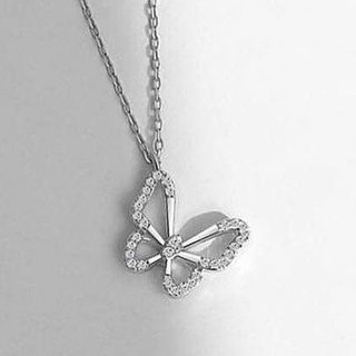 Dây chuyền bạc ta Dây liền mặt cánh bướm xinh Van Jewelry