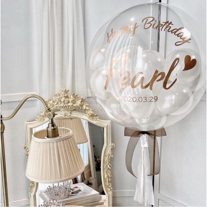 Bong Bóng Trong Suốt 12/18/20/24/36 INCH Dùng Trang Trí