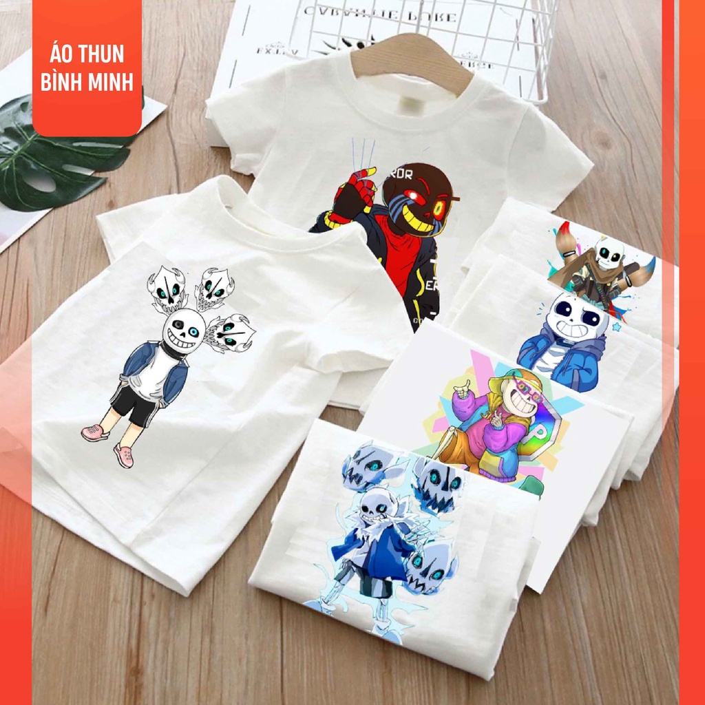 Áo thun in hình game Undertale Sans cho bé trai bé gái có đủ size từ 8kg - Quà tặng sinh nhật cho bé