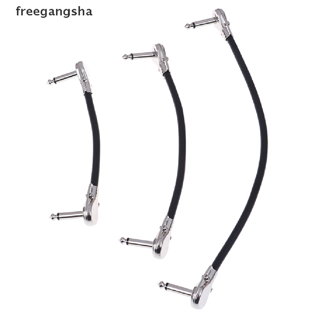 [FREG] 6.35 Guitar patch cable wire right angle effect instrument 15/20/30cm pedal FDH