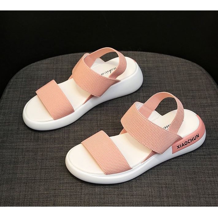 Sandal nữ quai ngang WOMENSTORY đế siêu nhẹ 3cm - Dép nữ mùa hè dáng thể thao chắc chắn cực kì êm chân
