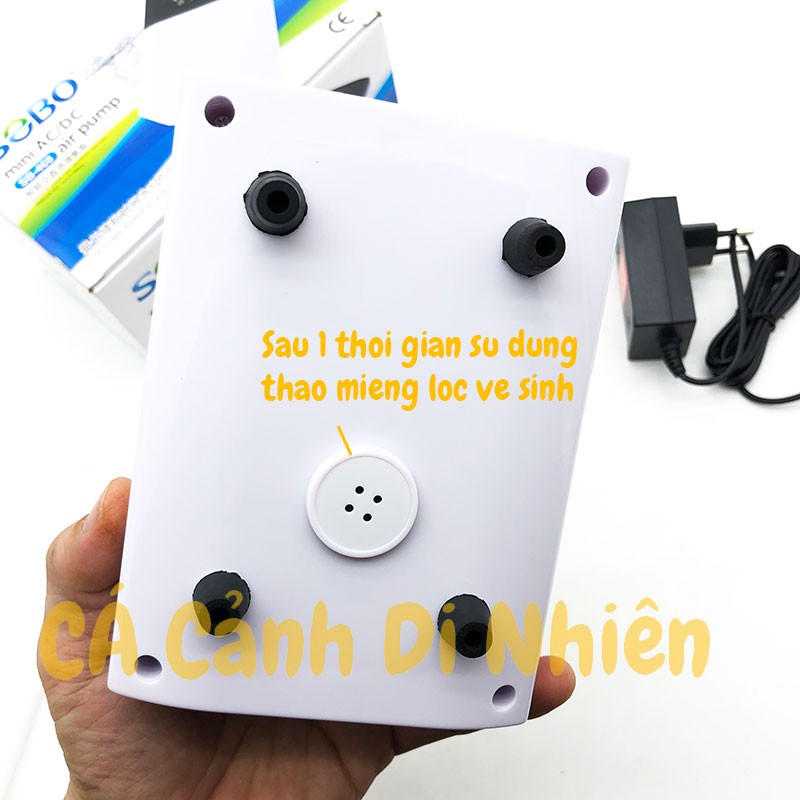 Máy sủi khí oxy Tích ĐIện 2 vòi SOBO SB-468 cho hồ cá cảnh