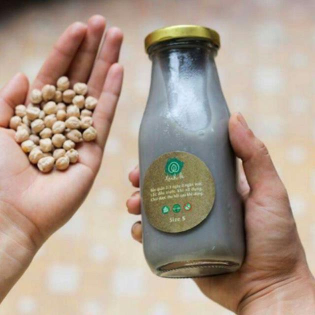 Chai thủy tinh nắp thiếc 310ml trơn đựng sữa hạt