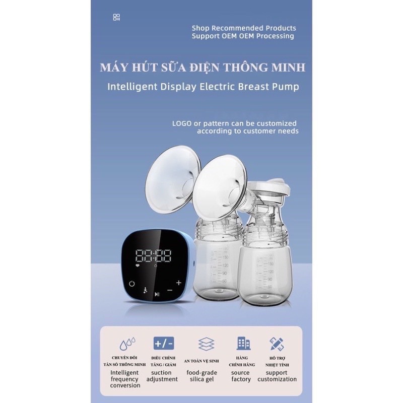 Máy hút sữa điện đôi 5 chức năng 9 cấp lực có massage, hút không đau