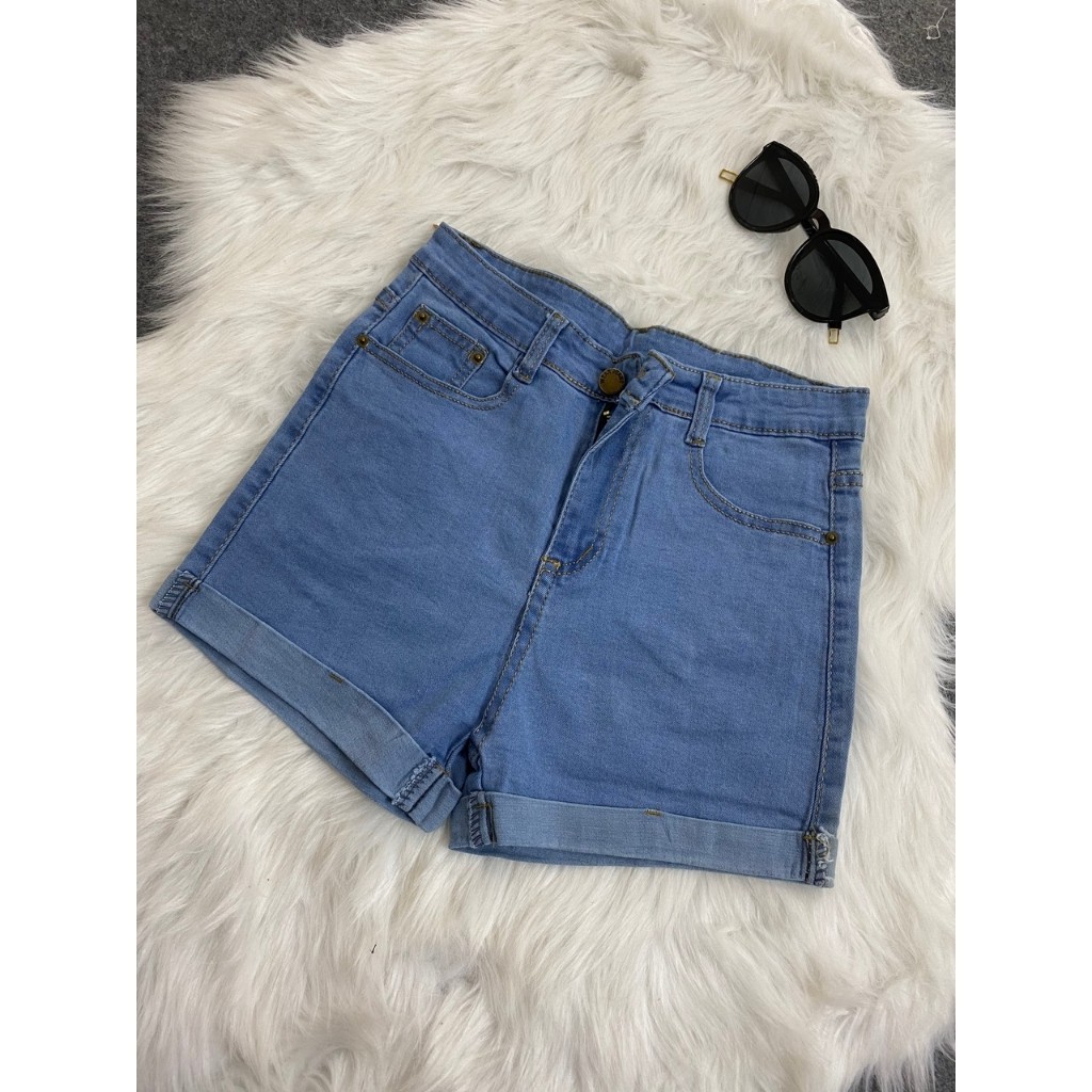 [Mã WAMTMLOAN0H giảm 20K đơn 0K] Quần Short Đùi Jean Nữ Cạp Cao