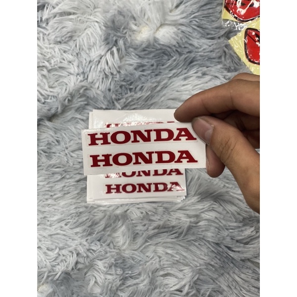 Tem Chữ Honda Đỏ Và Trắng Dán Mặt Nạ SHVN - Giá 1 Tem