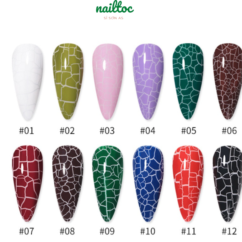 Gel Sơn Móng Tay Họa Tiết Vết Nứt Độc Đáo Thời Trang