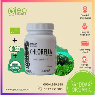 Chlorella viên 80g (200 tabs x 400mg)-viên tảo lục Dragon Superfoods