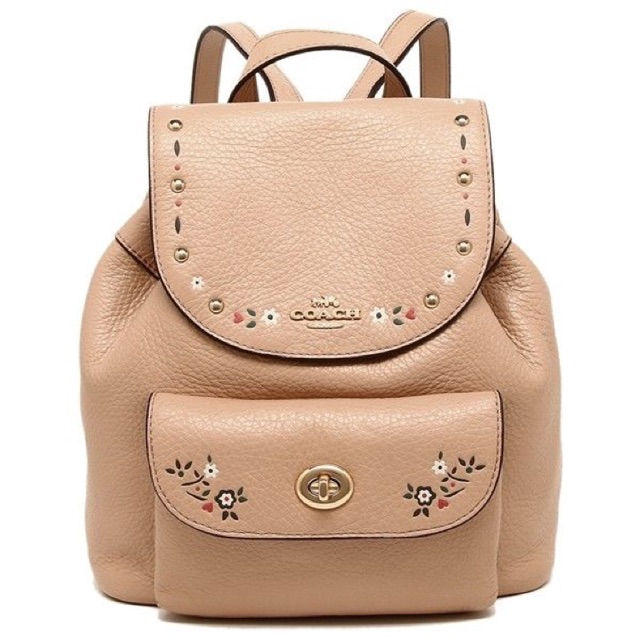 🆘RẺ VÔ ĐỊCH🆘Balo Coach in hoa da thật (2 màu)