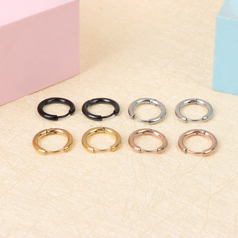 Bộ 5 Bông Tai Tròn Làm Từ OuRui.vn Bằng Thép Không Gỉ