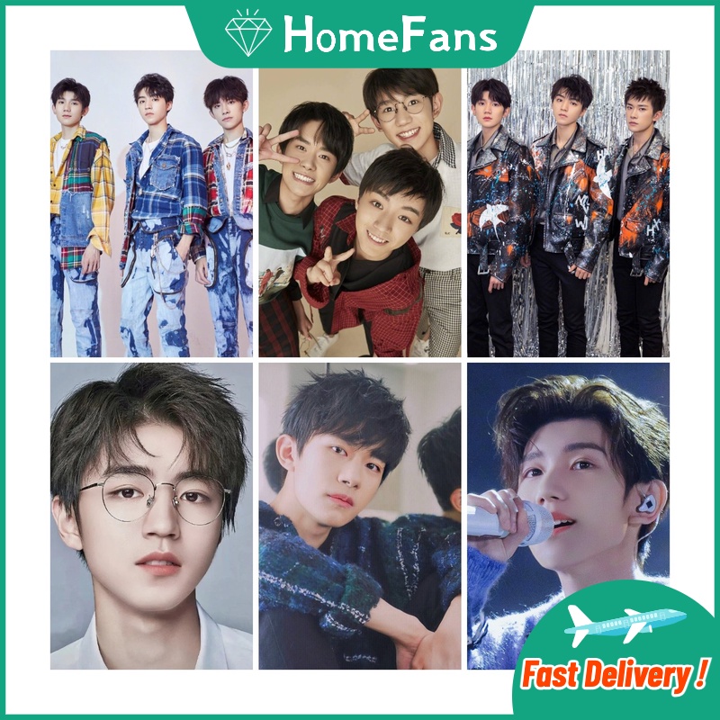Bộ Tranh Đính Đá 5D Tự Làm 30x40cm/40x50cm Hình Ca Sĩ TFBOYS Trang Trí Nhà Cửa