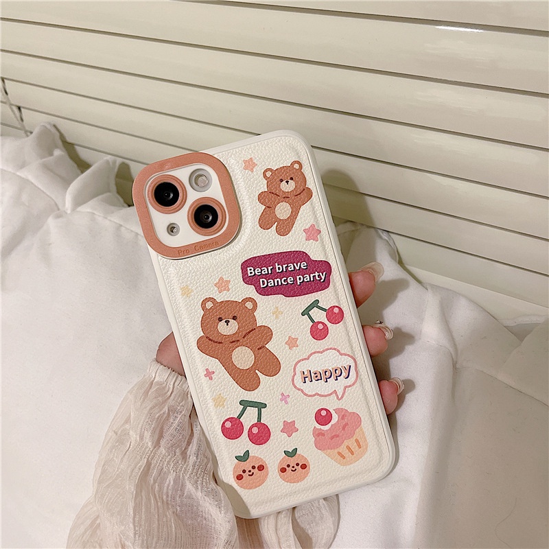 Ốp lưng iphone Ốp Lưng Họa Tiết Trái Vải Cho Iphone 7/7plus/8/8plus/x/xs/11/12/13/pro/max/plus/promax Dinuo case
