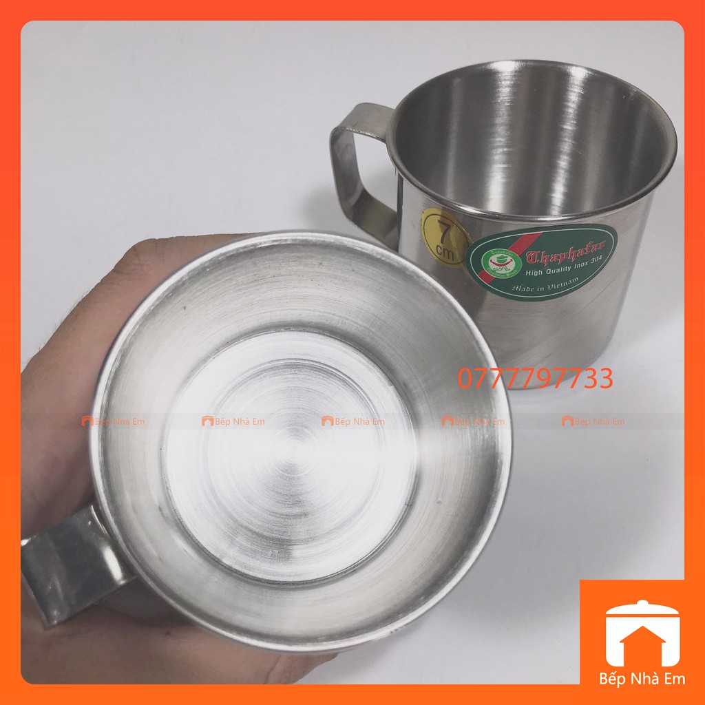 Set 5 Ca 7cm - Cốc 7cm Inox 304 Cao Cấp - Hàng Việt Nam Sản Xuất