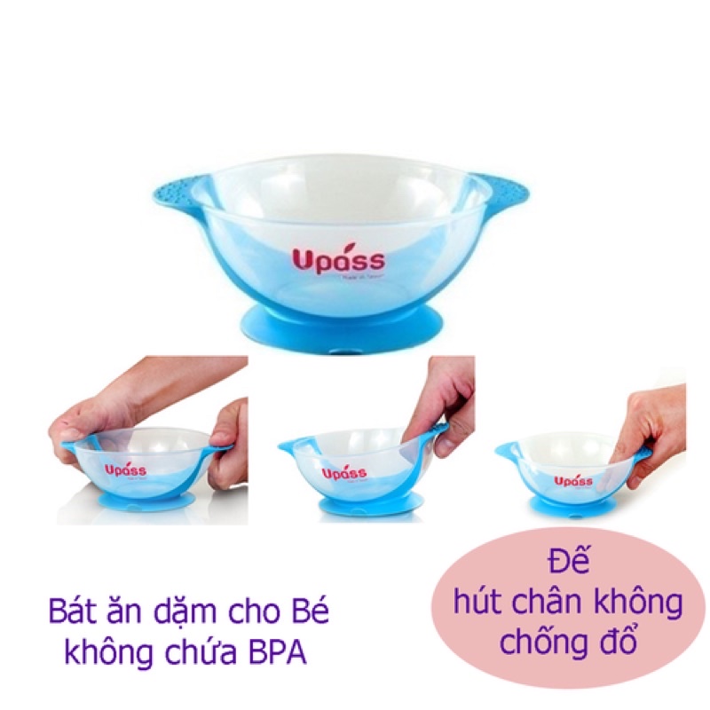 Bát chống trượt Upass cho bé ăn dặm