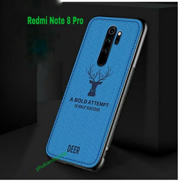 Ốp Redmi Note 8 Pro / Redmi 9 / Note 9s / Note 10 Pro / Note 9 Pro vải mền đầu hươu cao cấp