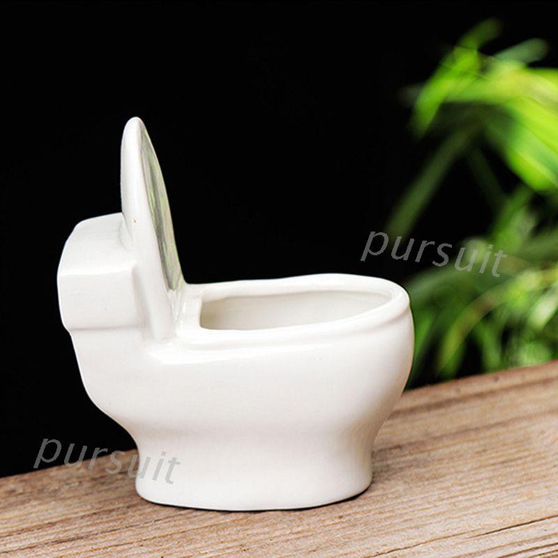 Chậu hoa mini hình bồn cầu vui nhộn chất lượng cao