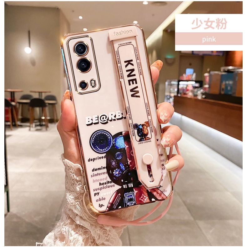 Ốp Điện Thoại Silicon Cơ Học Có Dây Đeo Cổ Tay Cho vivo s1 pro v15 y61s s1 y19 y50 y30 y30i v11 v11i z3i