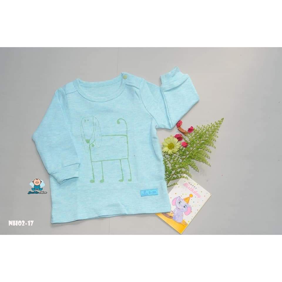 Lullaby - Áo BT vai chồm, BG xếp ly vai chât nỉ dày dặn(0-24m)